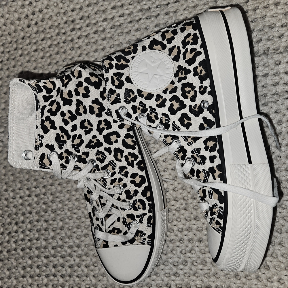 Converse Leopard Print High-Top Sneakers